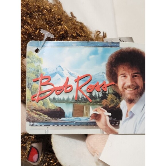 Bob Ross With Paint Brush And Pallette Fiesta Plush 6.5" Stuffed Animal - Picture 6 of 16